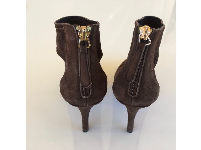 Botines Aquazzura de Gamuza Marrón Chocolate Marrón oscuro - vista 7