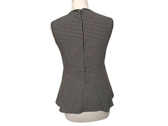 Top Pinko Gingham Preto e Branco de Algodão - vista 2
