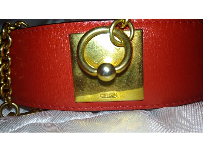 Cinturón Céline de piel rojo Roja - vista 4