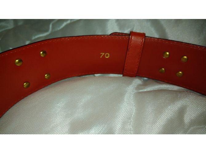 Cinturón Céline de piel rojo Roja - vista 5