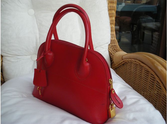 Autre Marque Borsa a mano in pelle rossa Rosso - vista 4