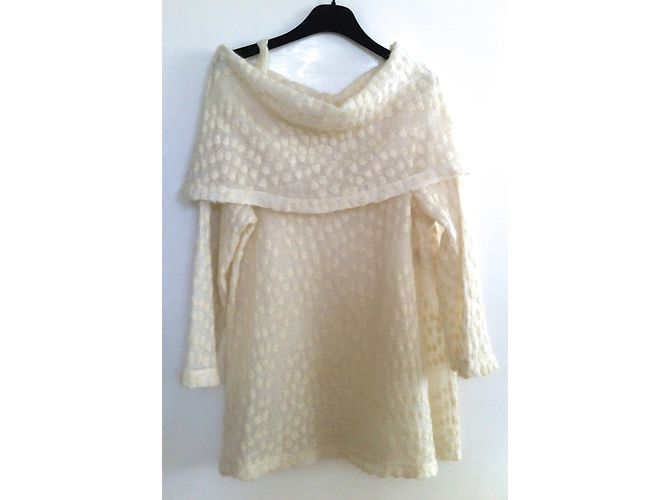 Autre Marque Jersey de mohair Tehen crema Crudo - vista 2