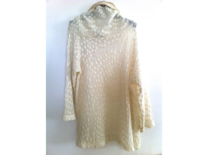 Autre Marque Jersey de mohair Tehen crema Crudo - vista 3