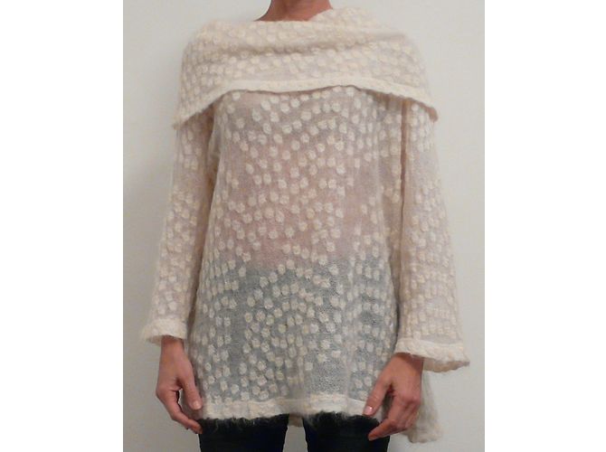 Autre Marque Jersey de mohair Tehen crema Crudo - vista 6