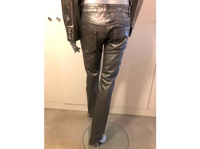 Completo pantalone Iceberg argento cotone - vista 7