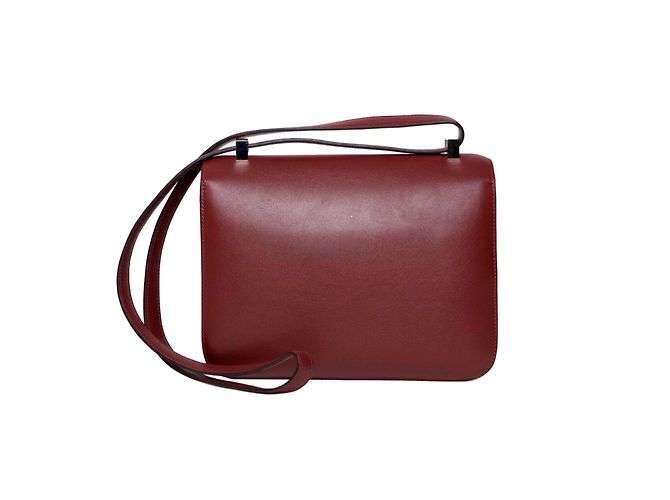 Borsa a mano Hermès Constance 24 Pelle Rosso Scuro Bordò - vista 2