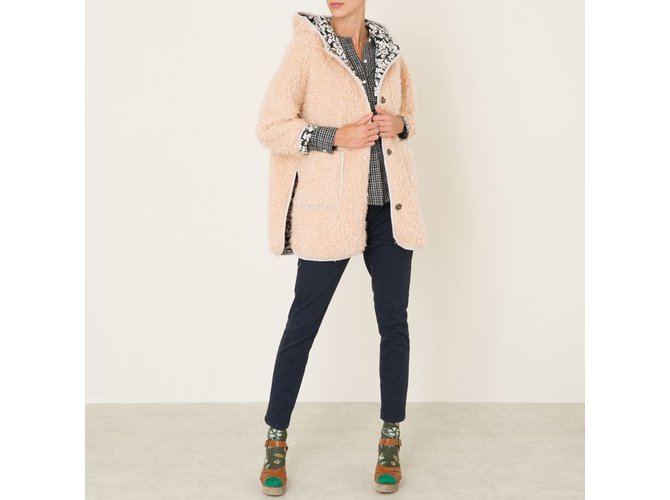 Bellerose Abrigos, Ropa de calle Rosa Beige Carne - vista 3