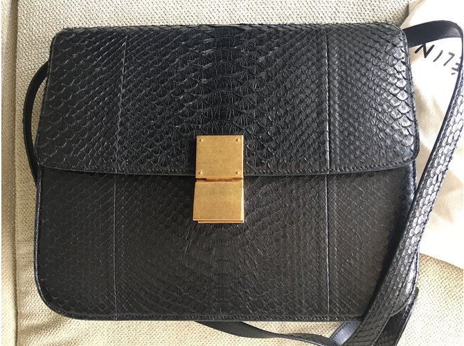 Céline Box Bag Python Black - view 7