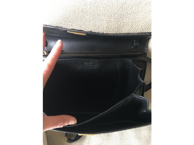 Céline Box Bag Python Black - view 8