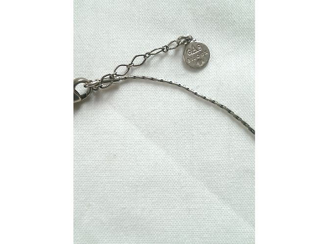 Collier Gas avec Cœurs Argentés et Dorés Strass Swarovski - vue 3