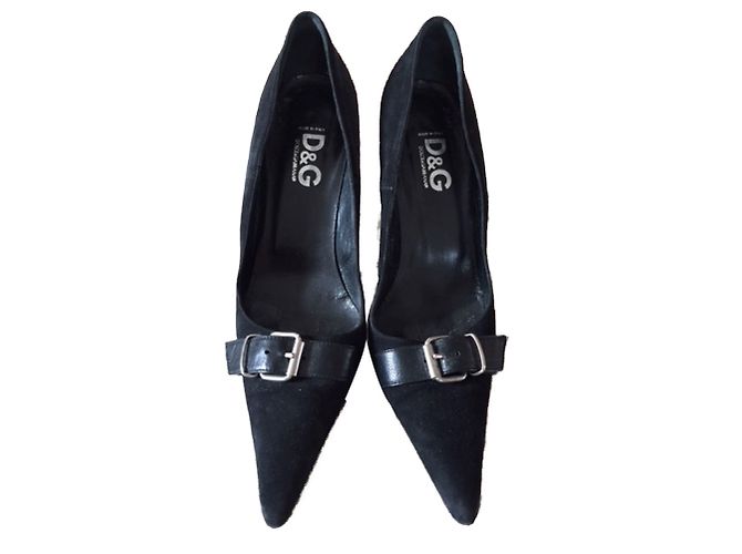 Décolleté Dolce & Gabbana in pelle nera 10,5cm Nero - vista 2