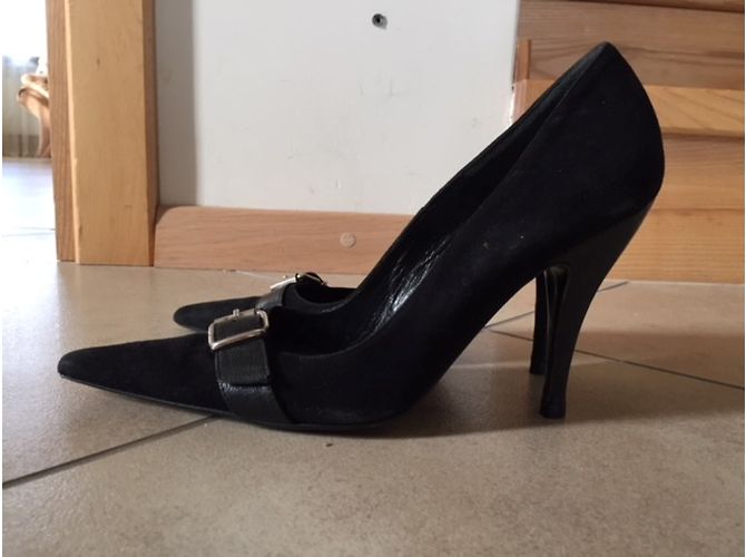 Décolleté Dolce & Gabbana in pelle nera 10,5cm Nero - vista 3