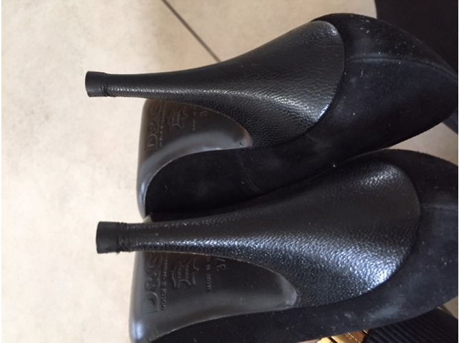 Décolleté Dolce & Gabbana in pelle nera 10,5cm Nero - vista 6