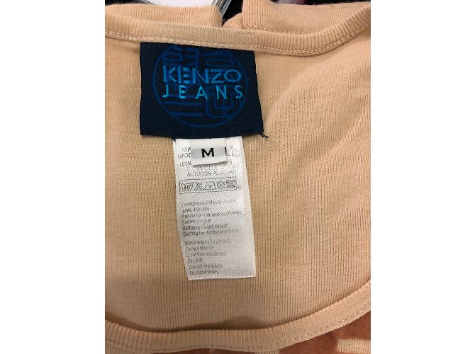 Camiseta Kenzo beige de algodón con motivos de terciopelo - vista 3