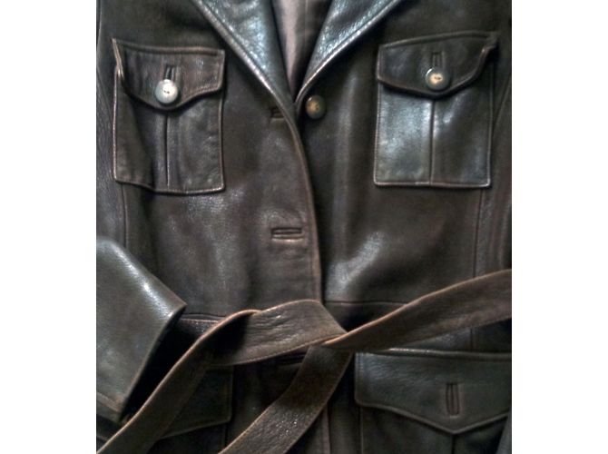 Autre Marque Sahara Lederjacke dunkelbraun - Ansicht 3