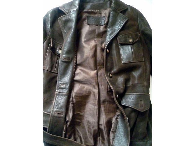 Autre Marque Sahara Lederjacke dunkelbraun - Ansicht 5