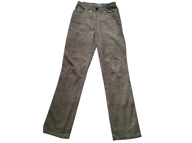 Jeans Roberto Cavalli in cotone stampato giallo - vista 2