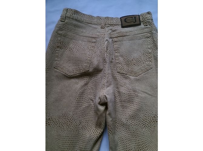 Jeans Roberto Cavalli in cotone stampato giallo - vista 3