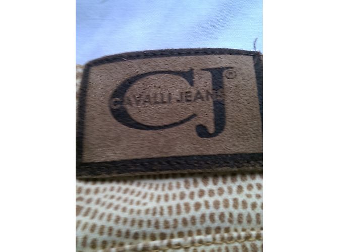 Jeans Roberto Cavalli in cotone stampato giallo - vista 6