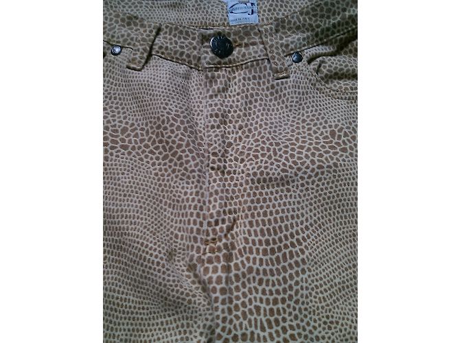 Jeans Roberto Cavalli in cotone stampato giallo - vista 7