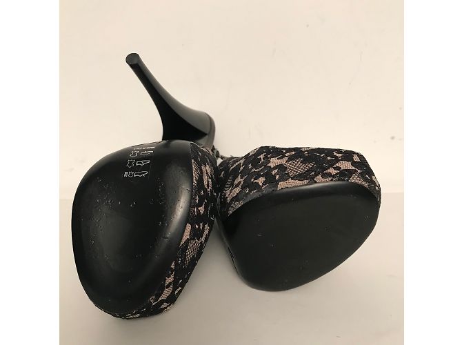 Sandali Slingback Giuseppe Zanotti Pizzo Nero - vista 4