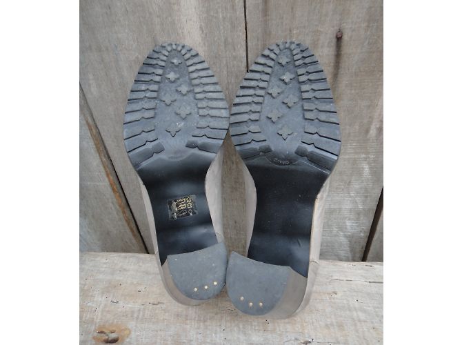 Paraboot Penny Loafer Ballerinas aus grau Leder mit 8cm Absatz - Ansicht 5