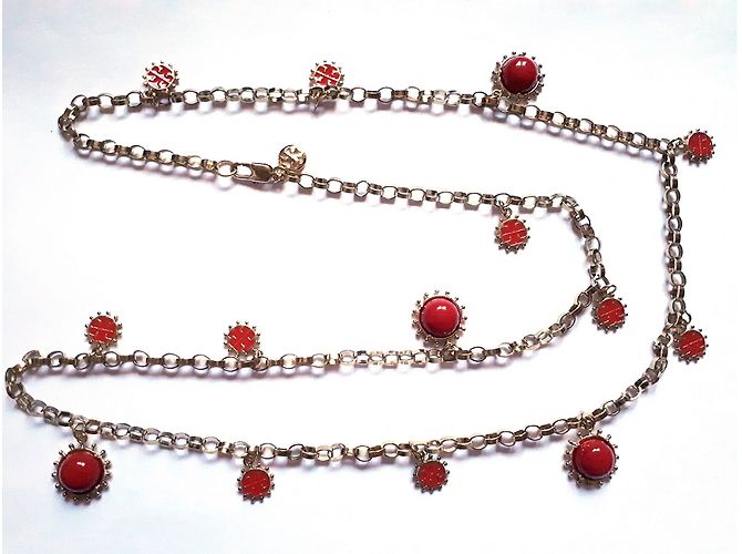 Collana Lunga Tory Burch Oro in Acciaio D'oro - vista 2