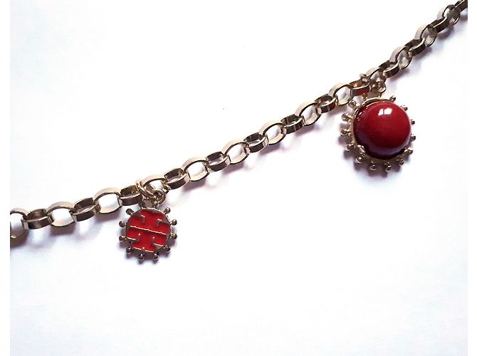 Collana Lunga Tory Burch Oro in Acciaio D'oro - vista 3