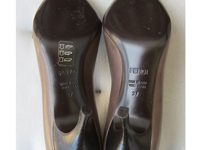 Fendi Pumps aus Leder Braun 37 - Ansicht 8
