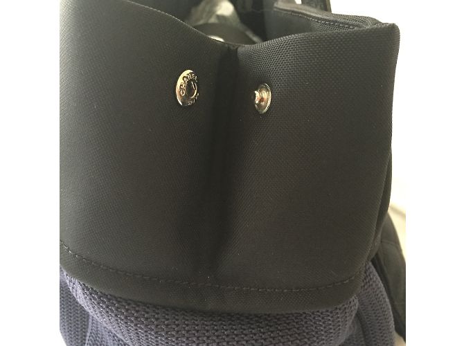 Borsa a mano Chanel blu e nera in pelle - vista 4