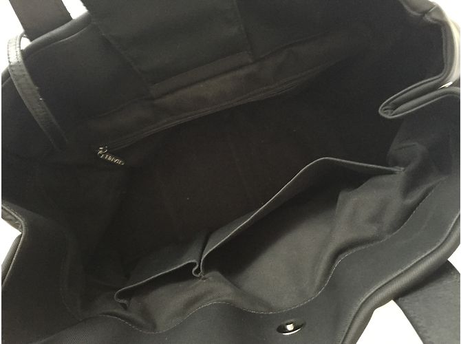 Borsa a mano Chanel blu e nera in pelle - vista 6