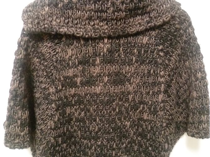 Autre Marque Alpaka Wollpullover schwarz und taupe 3/4 Ärmel Braun - Ansicht 6