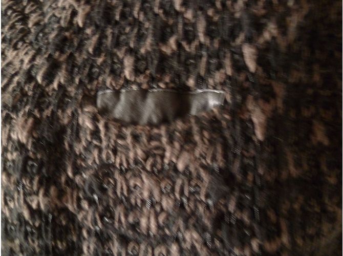 Autre Marque Alpaka Wollpullover schwarz und taupe 3/4 Ärmel Braun - Ansicht 7