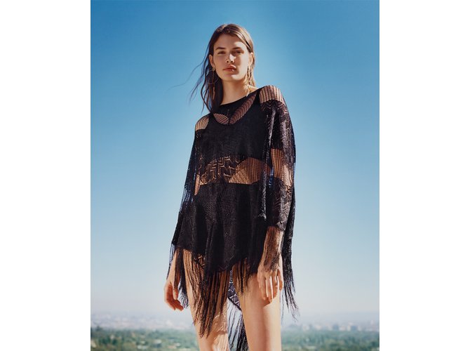 Poncho de encaje Maje Maxime negro - vista 4