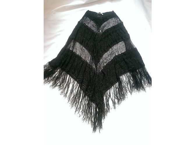 Poncho de encaje Maje Maxime negro - vista 5
