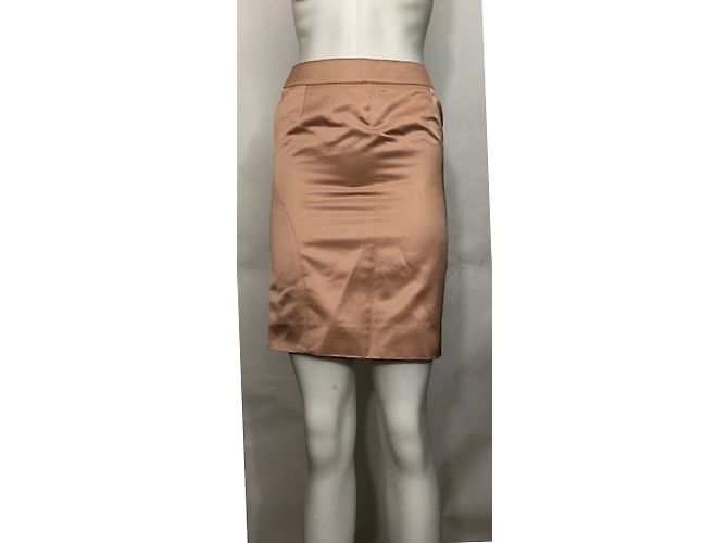 Gonna in raso Christian Dior rosa polvere - vista 4
