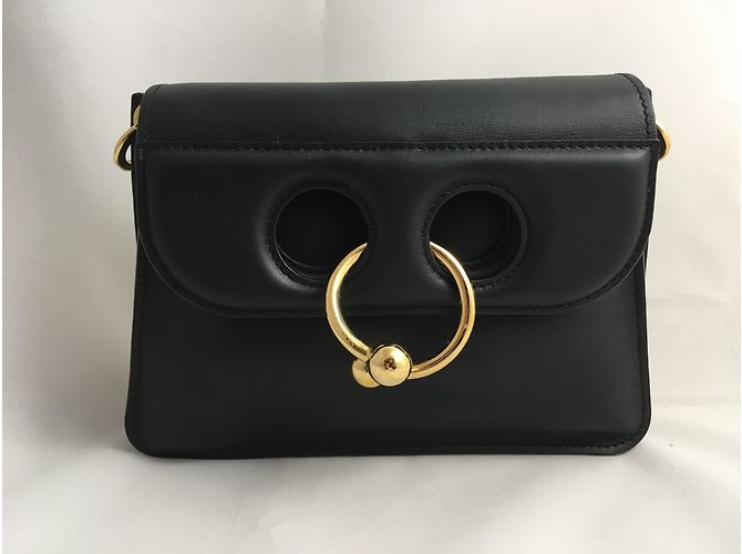 JW Anderson BORSA MINI PIERCE IN PELLE NERA Nero - vista 8