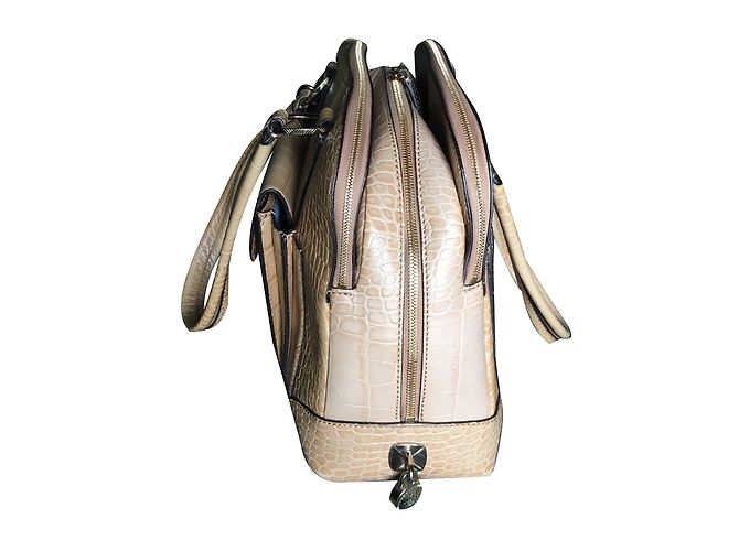 Borsa Lancel Adjani in pelle esotica oro D'oro - vista 2