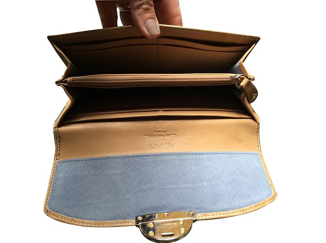 Cartera Lancel Adjani Cuero Exótico Dorado - vista 2