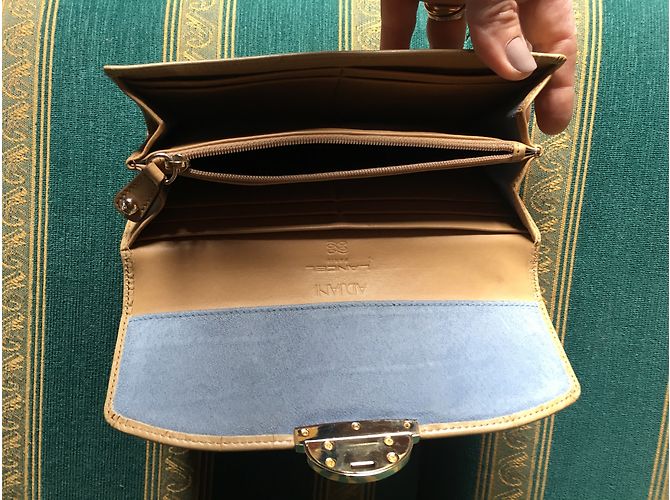 Cartera Lancel Adjani Cuero Exótico Dorado - vista 3