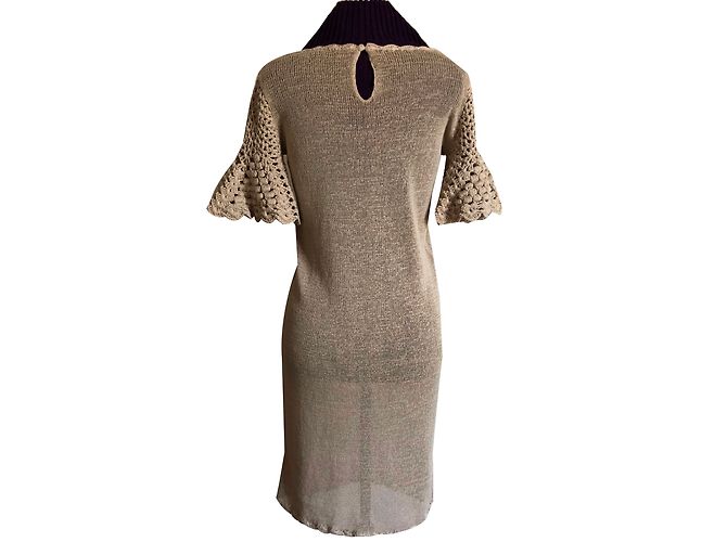By Malene Birger Strickkleid aus Leinen Beige - Ansicht 2