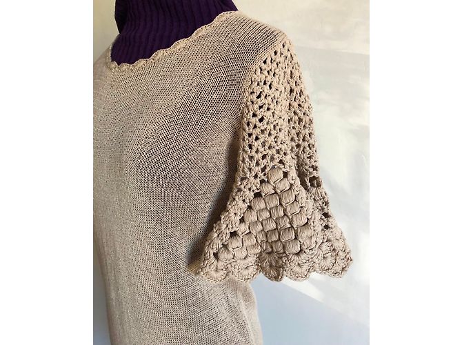By Malene Birger Strickkleid aus Leinen Beige - Ansicht 3