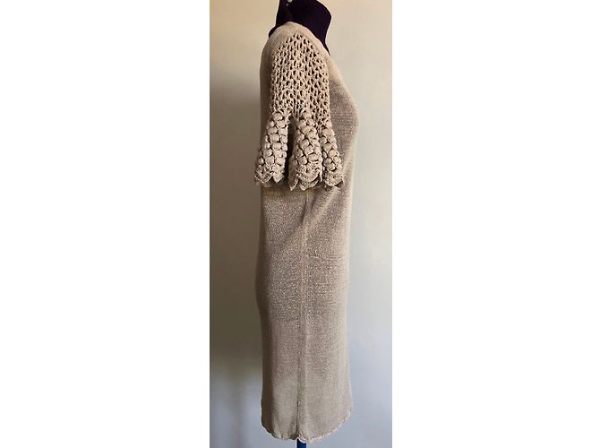 By Malene Birger Strickkleid aus Leinen Beige - Ansicht 7