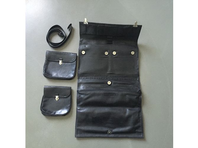 Autre Marque Borsa a mano Nathalie Laudon in pelle nera Nero - vista 3