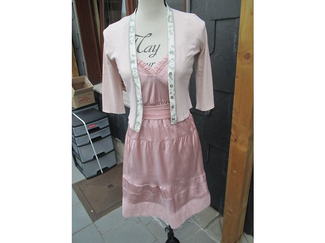 Vestido de seda rosa Pinko - vista 6