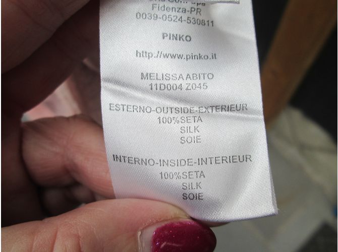 Vestido de seda rosa Pinko - vista 7