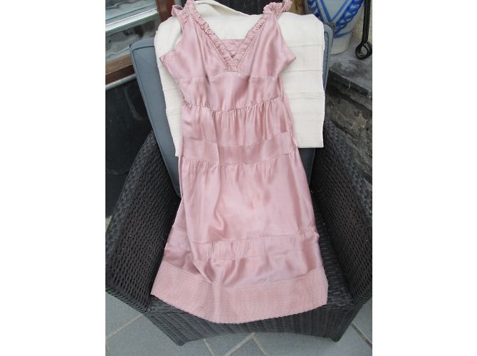 Vestido de seda rosa Pinko - vista 8