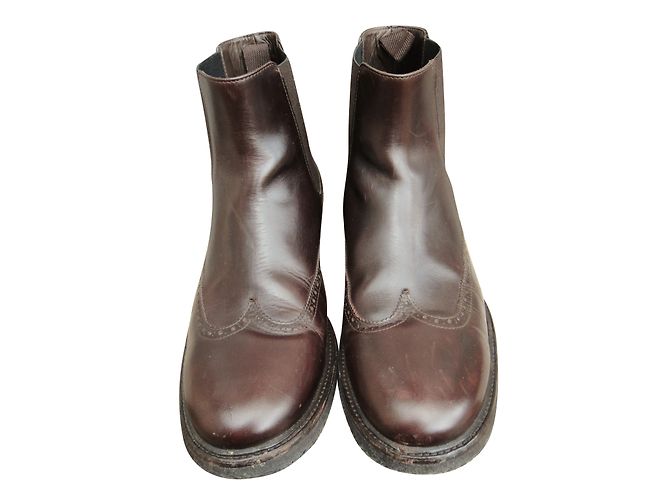 Apc Chelsea Boots Brown Leather - view 2