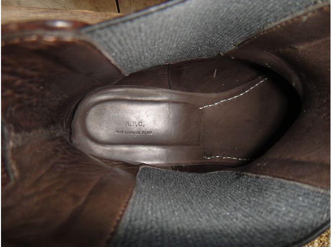 Apc Chelsea Boots Brown Leather - view 7