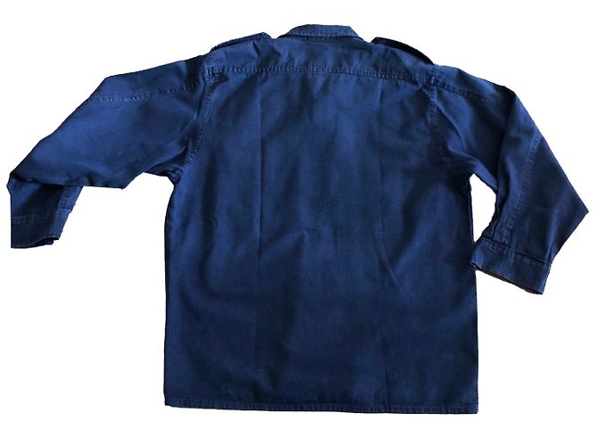 inconnue Camicia in cotone blu indaco - vista 2